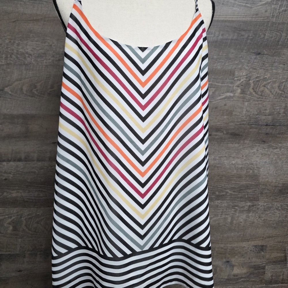 CAbi Style #5043 Striped Lined Cami Tank Chevron G